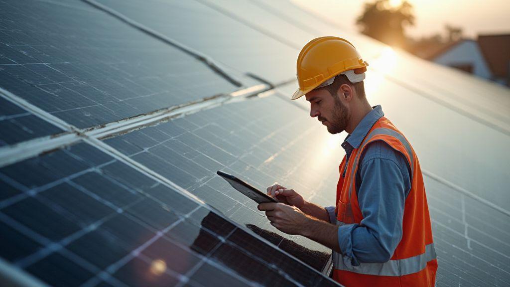 Checklist inspeção anual painéis solares conexões elétricas prevenção de corrosão em telhados inclinados